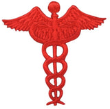 Caduceus Applique Patch - Doctor, Nurse, EMT, Paramedic, Medical Symbol 2.5" (4-Pack, Iron on) - Patch Parlor