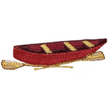 Canoe Applique Patch - Paddles, Boat, Oars, Water Sports 2.25" (Iron on) - Patch Parlor