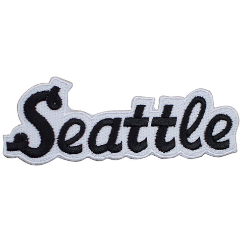 Seattle Patch - Black, White, Washington Badge 4.25" (Iron on) - Patch Parlor