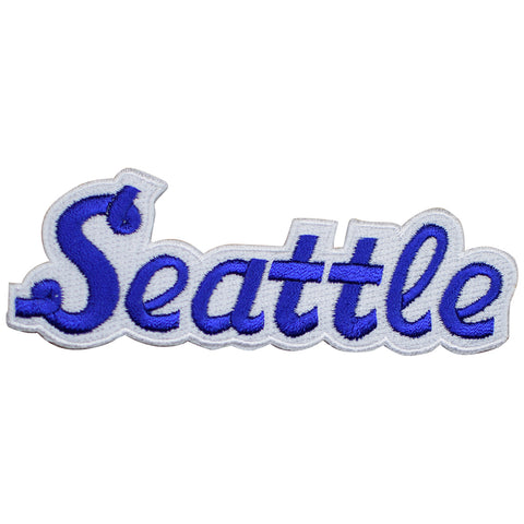 Seattle Patch - Blue, White, Washington Badge 4.25" (Iron on) - Patch Parlor