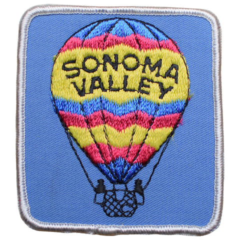 Vintage Sonoma Patch - Hot Air Balloon, Carneros California 3-3/8" (Sew on) - Patch Parlor