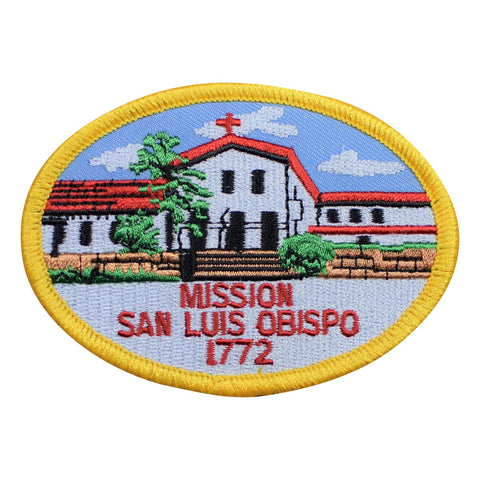 Mission San Luis Obispo Patch - SLO, California, Catholicism 3.5" (Iron on) - Patch Parlor