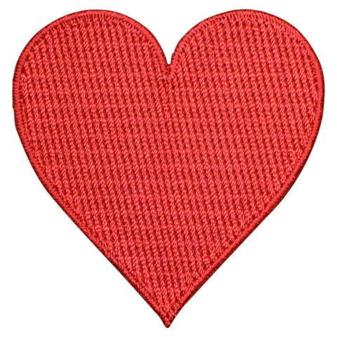 Heart Applique Patch - Valentine's Day Red Love Badge 2" (Iron on) - Patch Parlor