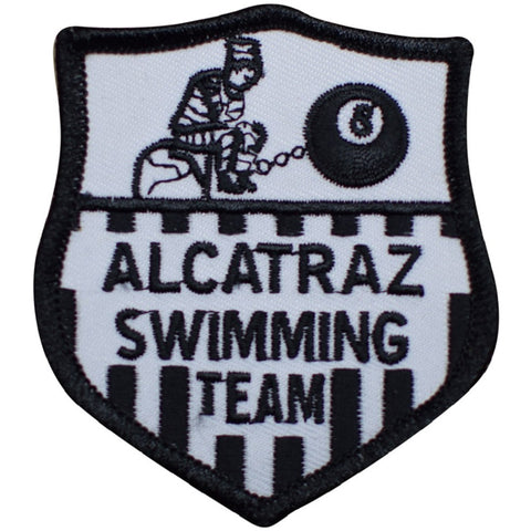 Alcatraz Patch - Swimming Team, 8 Ball, San Francisco, California 3" (Iron on) - Patch Parlor