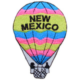 A multicolored applique patch depicting a hot air balloon with the text 'NEW MEXICO' and the state's shape.
