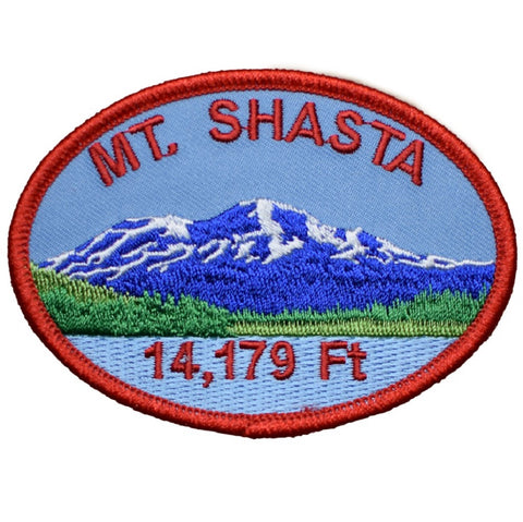 Mount Shasta Patch - Cascade Range, Siskiyou, Trinity, California 3.5" (Iron on) - Patch Parlor