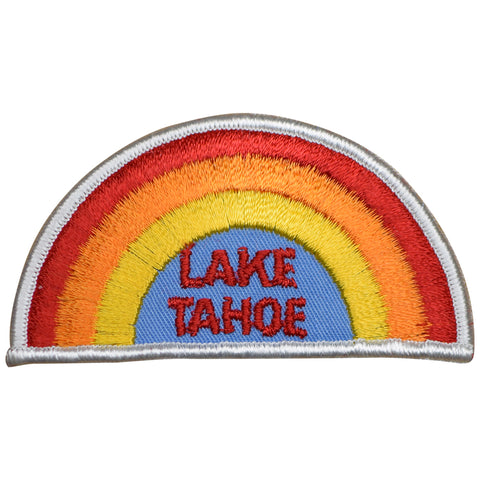 Vintage Lake Tahoe Patch - Rainbow, California, Nevada Badge 3.75" (Sew on) - Patch Parlor