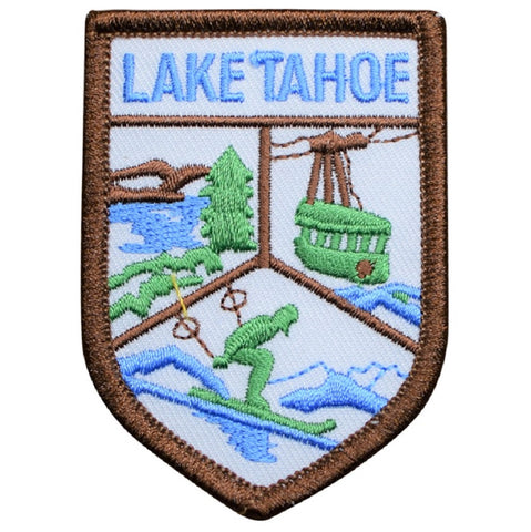 Lake Tahoe Patch - California, Nevada, Ski Lift, Snow, Resorts 2-5/8" (Iron on) - Patch Parlor