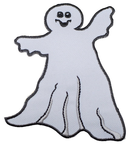 Ghost Applique Patch - Halloween, Spirit, Scary, Spooky Badge 3.5" (Clearance, Iron on) - Patch Parlor