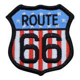U.S.A. Route 66 Patch - United States, Stars Stripes, US Badge 2.5" (Iron on) - Patch Parlor