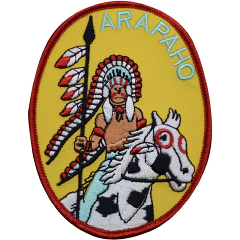 Arapaho Tribe Patch - Horse, Native American, Indian 3-7/8" (Iron on) - Patch Parlor