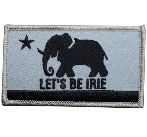 LET'S BE IRIE Patch - California Flag Style, Reggae, Jamaica 3.5" (Iron on) - Patch Parlor