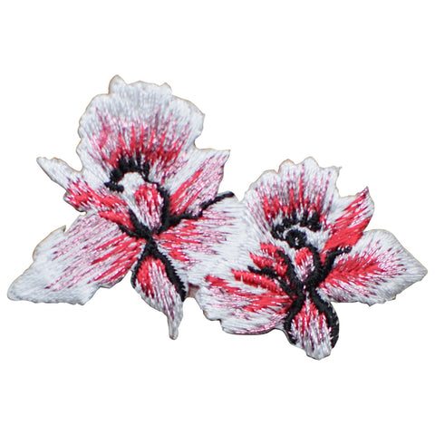 Orchid Applique Patch -  Flower, Bloom Badge 2.5" (Iron on) - Patch Parlor