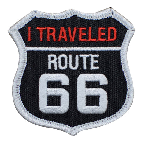 Route 66 Patch - I Traveled Rt. 66 Badge 2.5" (Iron on) - Patch Parlor