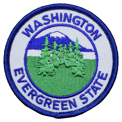 Washington Patch - Evergreen State, Seattle, Olympia Badge 3" (Iron on) - Patch Parlor