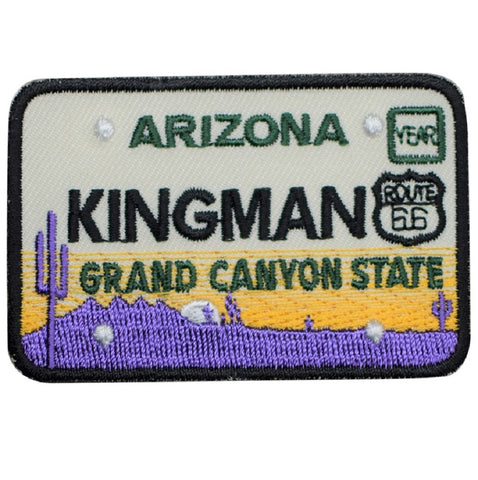 Kingman Arizona Patch - Route 66, License Plate, Grand Canyon 2.75" (Iron on) - Patch Parlor