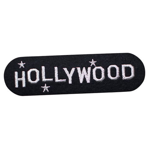 Hollywood Patch - Metallic Silver, California, Los Angeles 5.75" (Iron on) - Patch Parlor