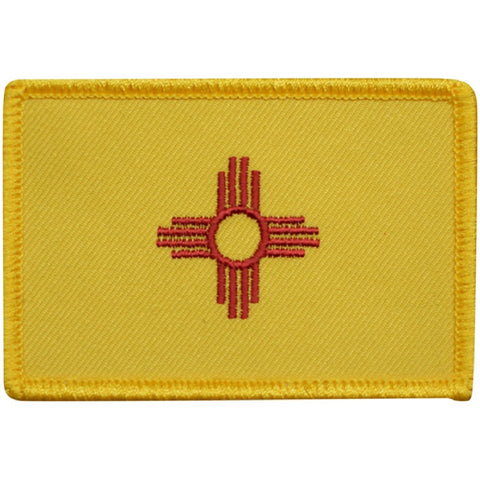 New Mexico Patch -  State Flag, Santa Fe, Albuquerque 3.25" (Iron on) - Patch Parlor