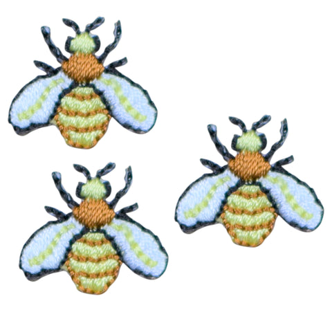 Mini Hornet Yellow Jacket Applique Patch - Bumble Bee 3/4" (3-Pack, Iron on) - Patch Parlor