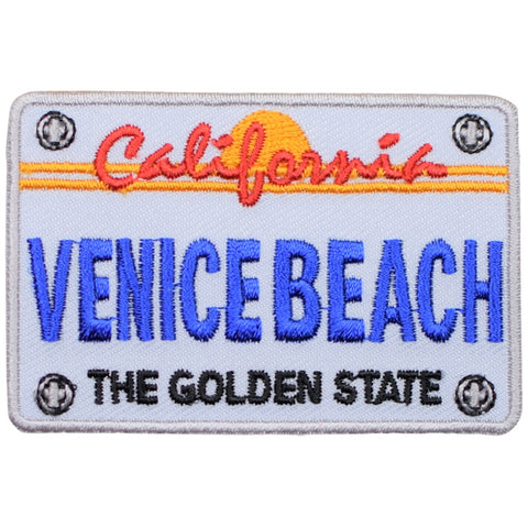 Venice Beach Patch - California License Plate, Los Angeles Badge 2.75" (Iron on) - Patch Parlor