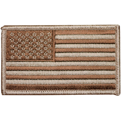 American Flag Patch - Desert Camo, DCU, United States, USA 3-3/8" (Iron on) - Patch Parlor