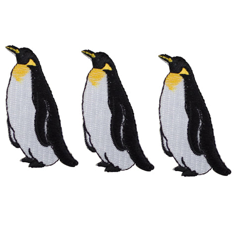 Penguin Applique Patch - Water Bird, King Penguin Badge 2-3/8" (3-Pack, Iron on) - Patch Parlor