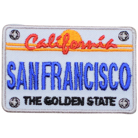 San Francisco Patch - California License Plate, The Golden State 2.75" (Iron on) - Patch Parlor