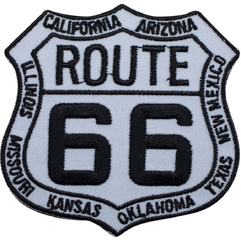 Route 66 Applique Patch - 8 States, US Rt 66 Badge 3" (Iron on) - Patch Parlor