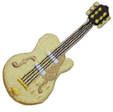 Guitar Applique Patch - Semi-Hollow Body Electric, Music Badge 3.25" (Iron on) - Patch Parlor