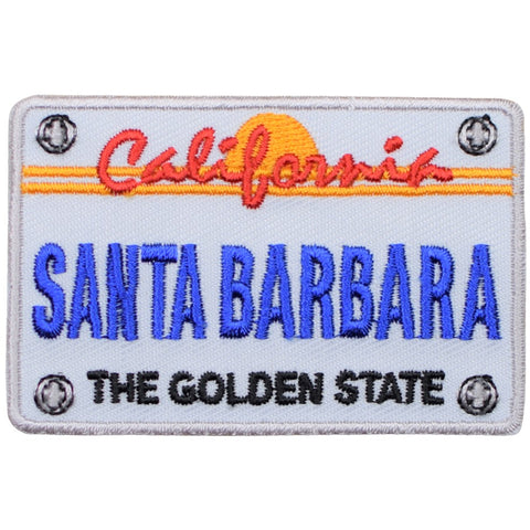 Santa Barbara Patch - California License Plate Badge 2.75" (Iron on) - Patch Parlor