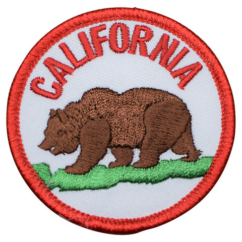 California Patch - Grizzly Bear, CA Badge 2.5" (Iron on) - Patch Parlor