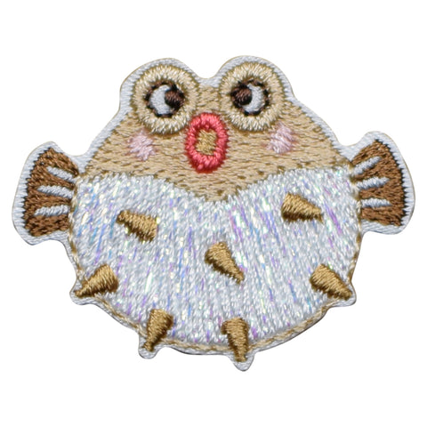 Puffer Fish Applique Patch - Balloonfish, Blowfish, Bubblefish 1.5" (Iron on) - Patch Parlor