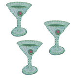 Martini Applique Patch - Cocktail, Olive, Alcoholic Beverage 1" (3-Pack, Iron on) - Patch Parlor