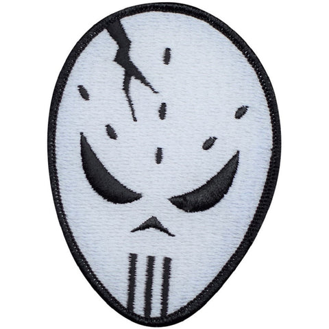 Vintage Hockey Mask Patch - Jason, Halloween, Scary Badge 3.75" (Iron on) - Patch Parlor