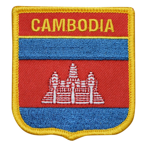 Cambodia Patch - Indochina Peninsula, Southeast Asia, Buddhism 2.75" (Iron on) - Patch Parlor
