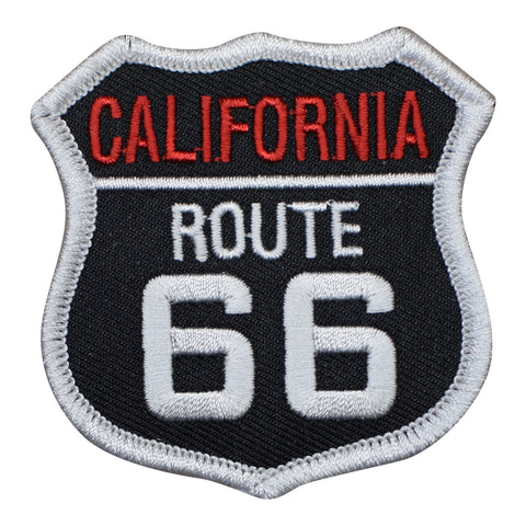 California Route 66 Patch - Los Angeles, Santa Monica, CA 2.5" (Iron on) - Patch Parlor