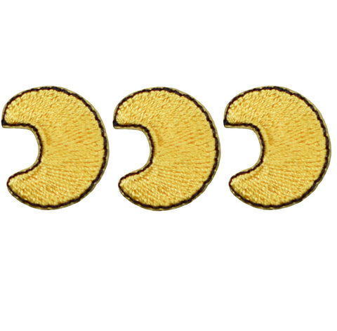 Mini Moon Applique Patch - Crescent Moon Badge 3/4" (3-Pack, Iron on) - Patch Parlor
