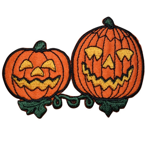 Jack-O-Lantern Applique Patch - Halloween, Pumpkin Badge 3" (Iron on) - Patch Parlor
