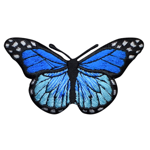 Blue Butterfly Applique Patch - Insect, Bug Badge 2-7/8" (Iron on) - Patch Parlor