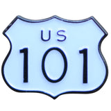 California Pin Set - CA Highway One, California Flag, US Hwy 101 (3-Pack, Metal) - Patch Parlor