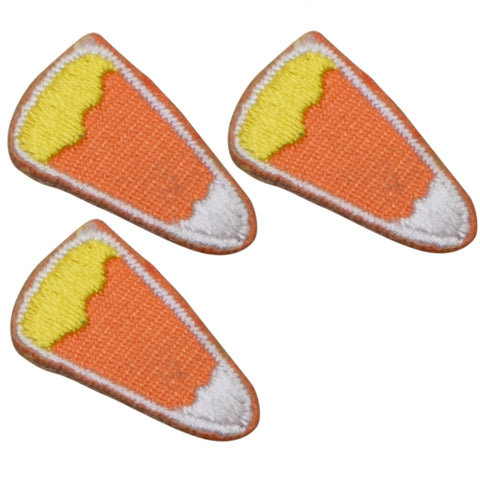 Mini Candy Corn Applique Patch - Halloween Treat .75" (3 Pack, Iron on) - Patch Parlor