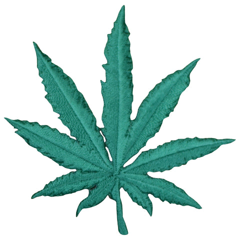 Weed Leaf Applique Patch - Cannabis, Pot, Marijuana, Ganja Badge 2.75" (Iron on) - Patch Parlor