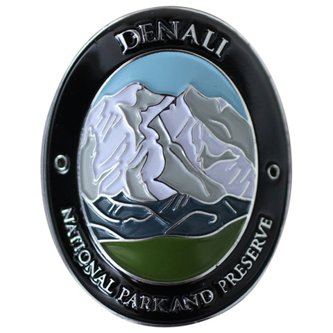 Denali National Park & Preserve Walking Stick Medallion - Alaska Traveler Series