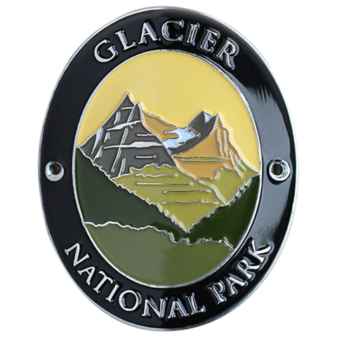 Glacier National Park Walking Stick Medallion - Montana, Traveler Series