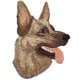 German shepherd dog patch on a white background