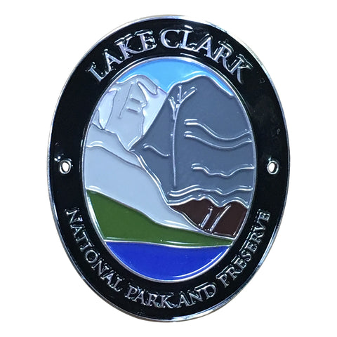 Lake Clark National Park & Preserve Walking Stick Medallion - Alaska Souvenir - Patch Parlor