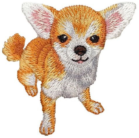 Chihuahua Applique Patch - Dog, Puppy Badge 2-1/8" (Iron on) - Patch Parlor