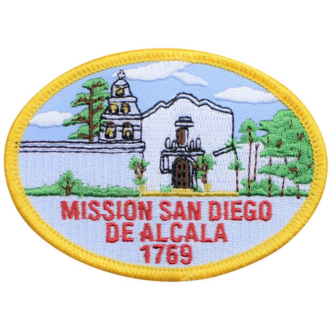 Mission San Diego Patch - New Spain, Catholicism, California 3.5" (Iron on) - Patch Parlor