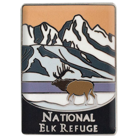 National Elk Refuge Pin - Wyoming Elk Habitat Sanctuary, Jackson, Grand Teton