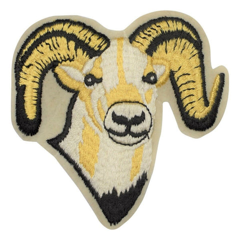 Vintage Ram Patch - Horned Animal Badge 4" (Iron On) - Patch Parlor